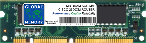 32MB DRAM SODIMM MEMORY RAM FOR CISCO 2600XM SERIES ROUTERS (MEM2600XM-32D) - Click Image to Close